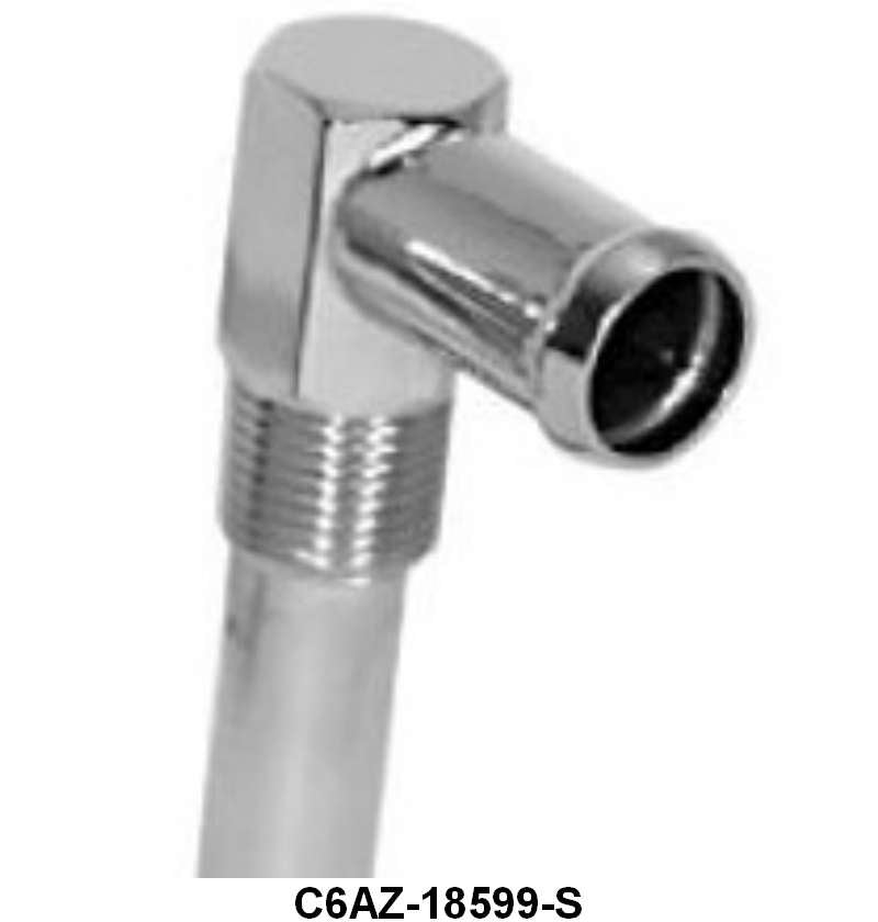 INTAKE MANIFOLD HEATER HOSE FITTING - 63-70 ALL 260/289/302 "SILVER"