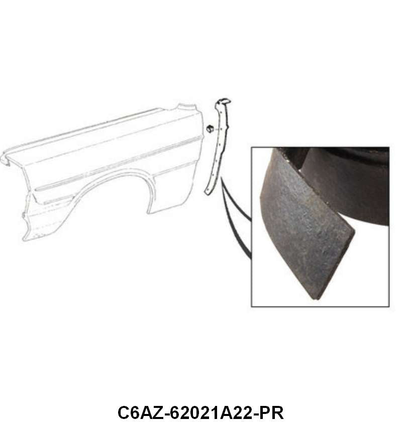 FRONT FENDER TO SIDE OF COWL SEAL - 66 GALAXIE