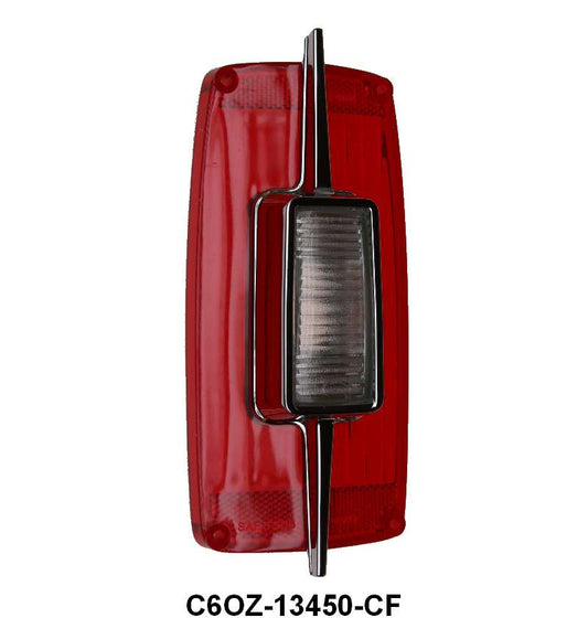 TAIL LIGHT LENS WITH FOMOCO SCRIPT - 66 FRLN EXCEPT WGN W/BACK UP