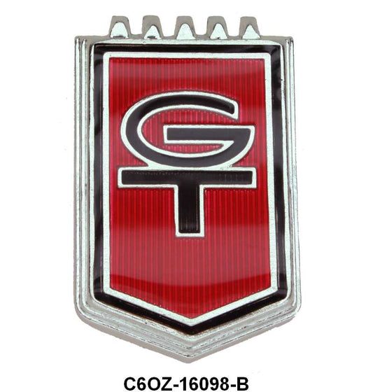 FENDER EMBLEM - 66 GT MUSTANG AFTER 10-1-65, 66 FAIRLANE, PLASTIC