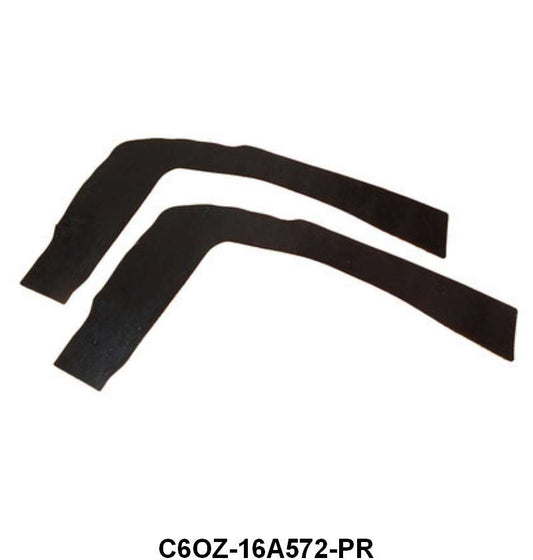 FRONT OF FRONT FENDER SPLASH SHIELD SEALS - 66-67 FAIRLANE 67 RANCHERO