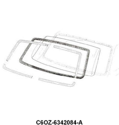 REAR/BACK WINDOW SEAL - 66-67 FAIRLANE/COMET 2DR HARDTOP BODY #63