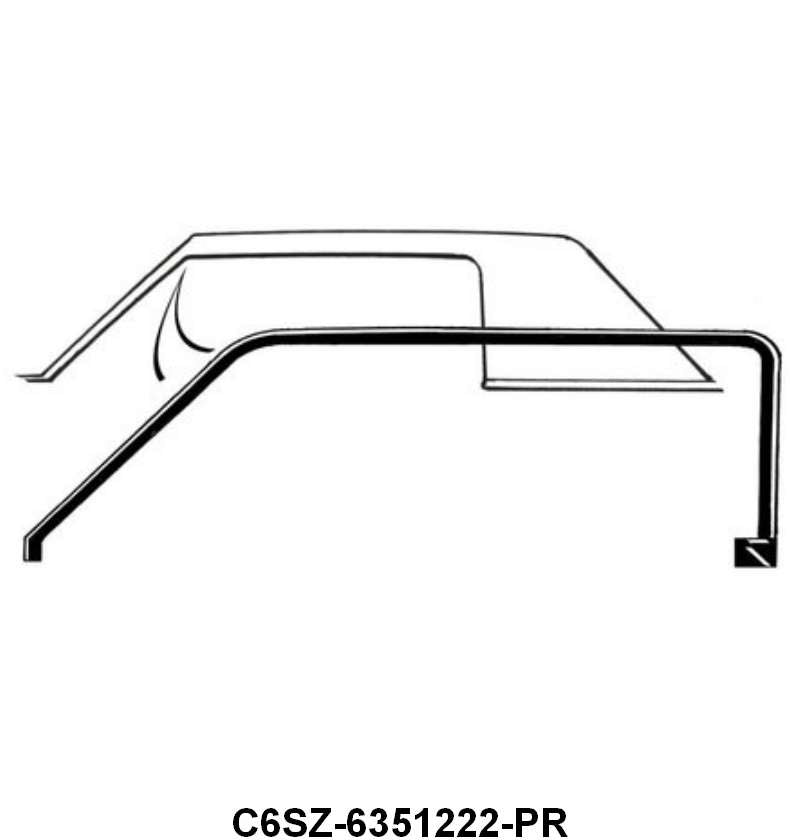 ROOF RAIL SEALS - 66 T-BIRD WITH LAUDAU TOP