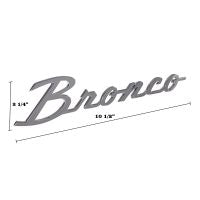 BRONCO CHROME FENDER EMBLEM 66-77 BRONCO