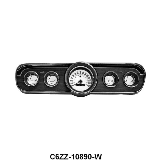 GAUGE FACE APPLIQUES - 65-66 MUSTANG WHITE