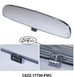 DAY/NIGHT INSIDE MIRROR HEAD WITH FOMOCO LOGO - 66 MUSTANG W/TWIST TYPE