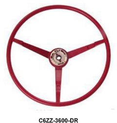 STEERING WHEEL - 66 MUSTANG DARK RED