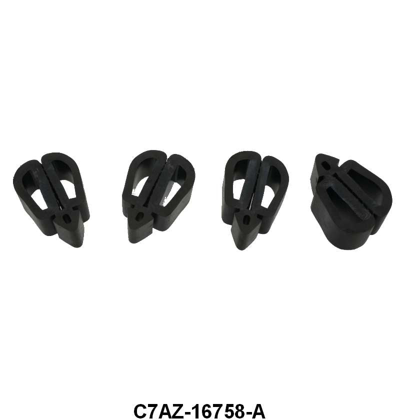 HOOD SIDE BUMPERS ON FENDERS - 67-72 GALAXIE, 70-71 TORION/RANCHERO