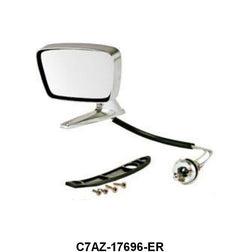 REMOTE CONTROL OUTSIDE MIRROR - 67 MUSTANG LEFT HAND SHOW CHROME