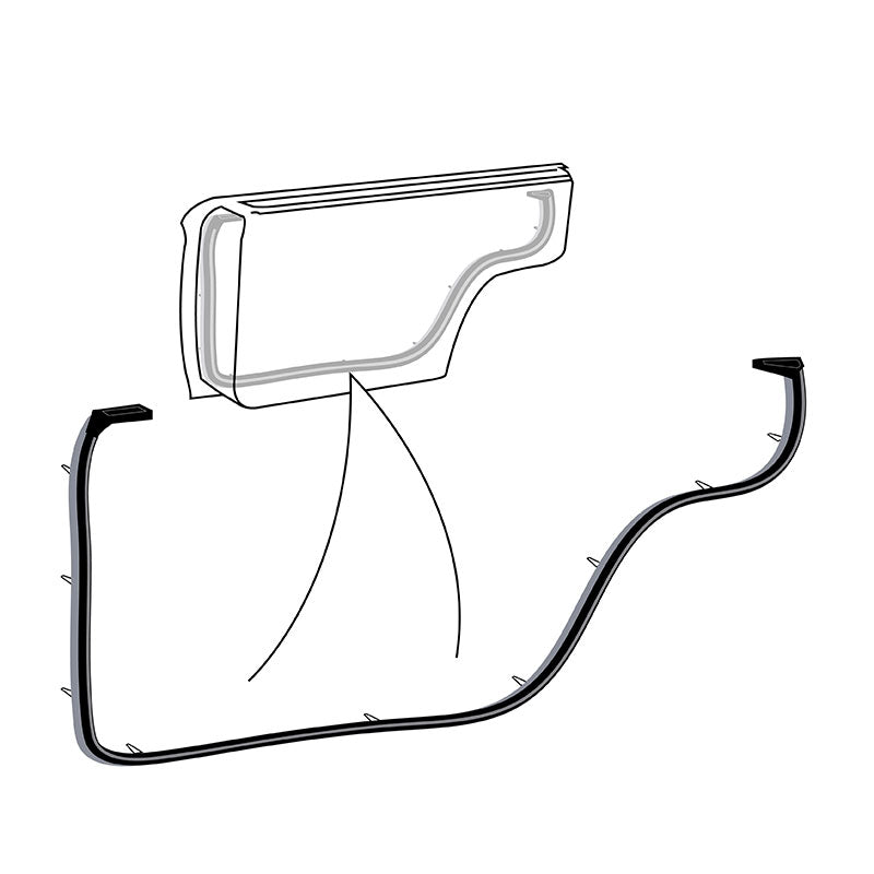REAR DOOR SEALS - 67 GALAXIE 4DR HARDTOP #57