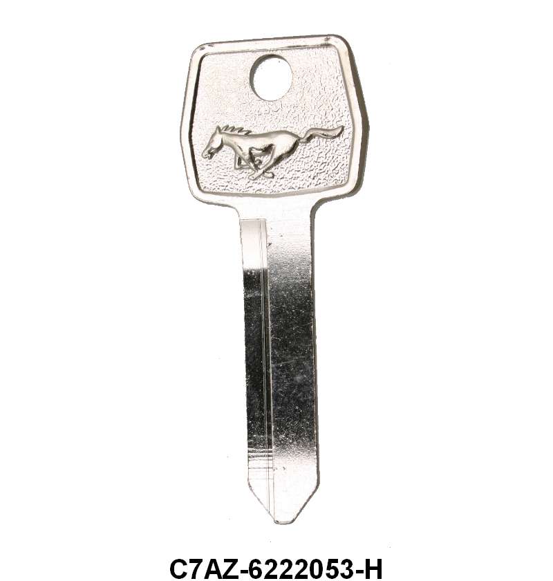 DOOR & IGNITION KEY BLANK - 67-70 MUSTANG WITH "PONY" ON KEY