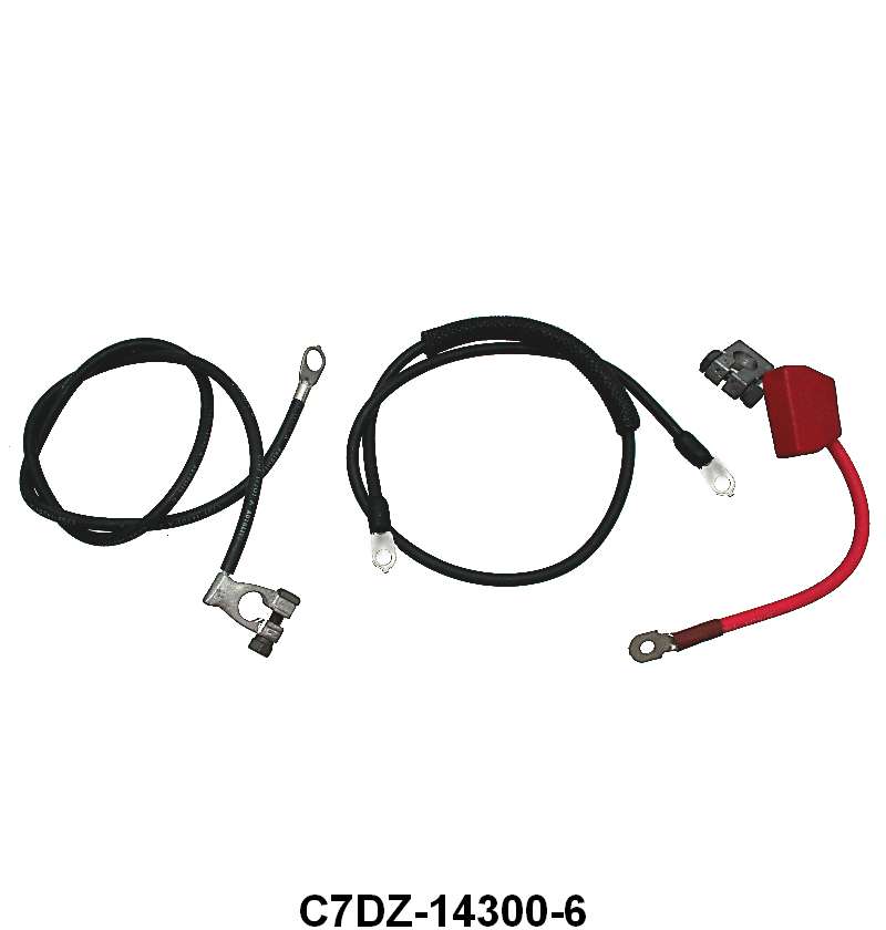 FORD SCRIPT BATTERY CABLE SET - 67-69 FALCON 6cyl