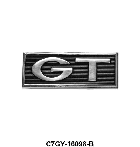 FENDER EMBLEM/SCRIPT - 67 CYCLONE/COUGAR, 68 MUSTANG "GT"