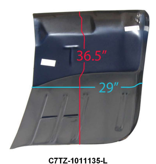 FLOOR PAN FRONT SECTION - 67-79 F-100/F-350 LH, 18 gauge, 37" LONG, 24-1/2" WIDE