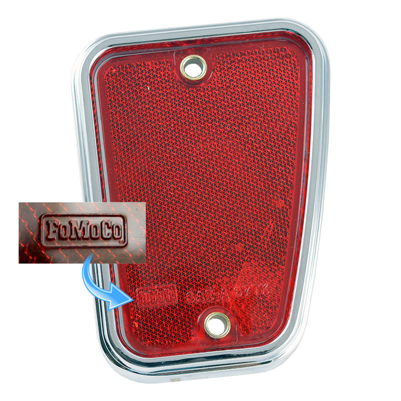 BELOW TAIL LIGHT REFLECTOR WITH FORD SCRIPT - 67-69 F-100/F-250 RH