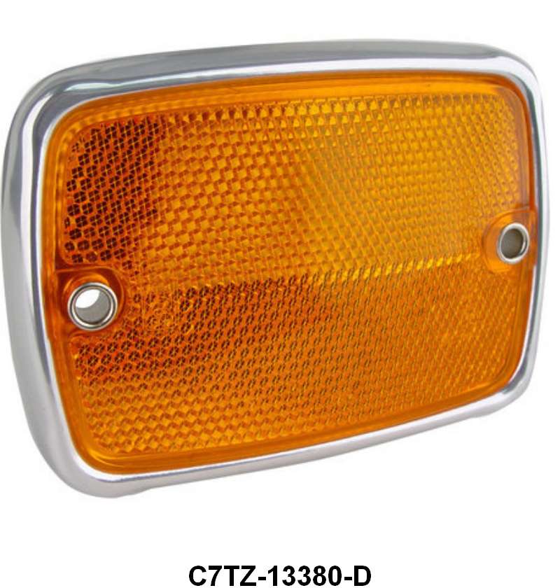 FRONT FENDER REFLECTOR WITH FORD SCRIPT - 67 BRONCO