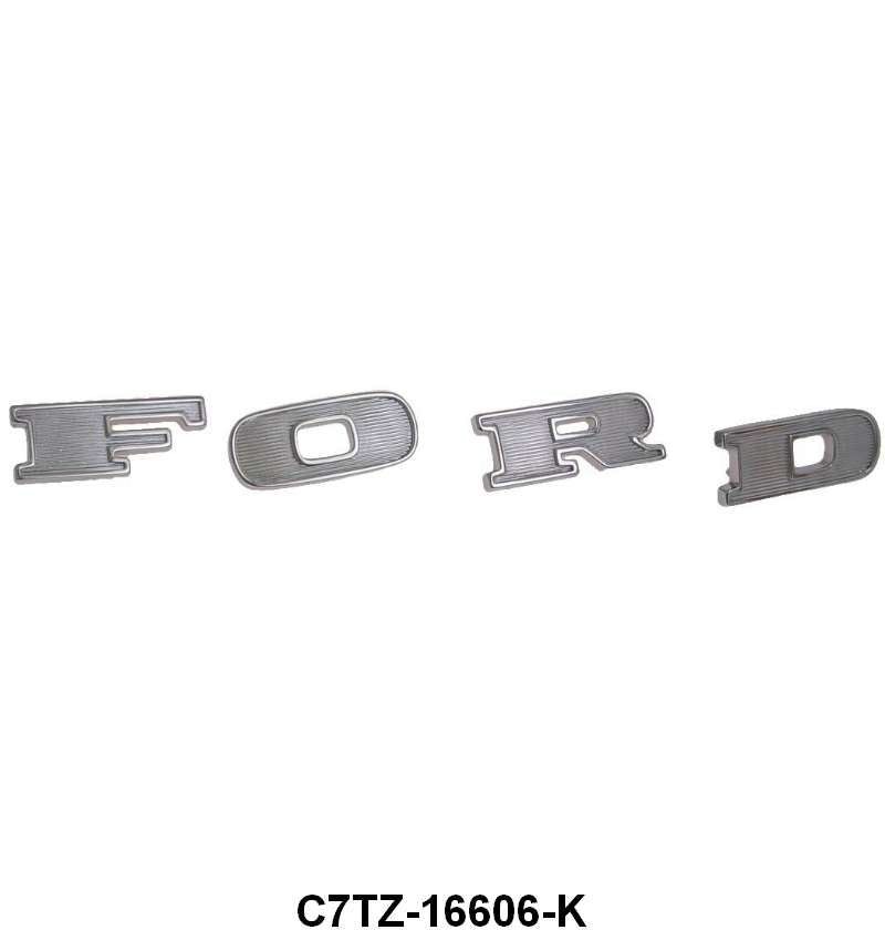 HOOD FRONT LETTERS "F.O.R.D." - 67-69 F-100/F-350