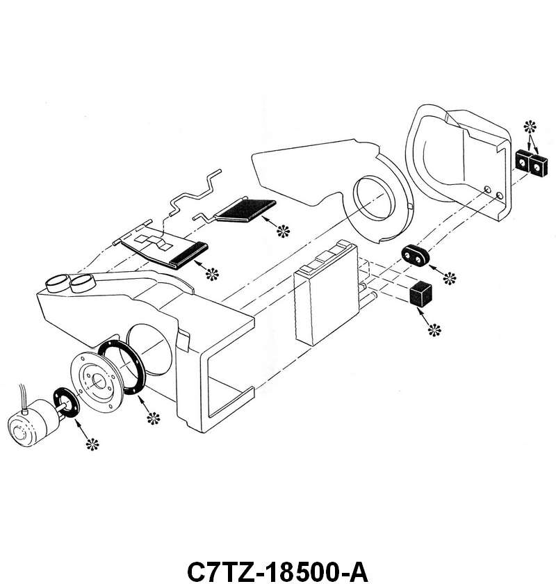 HEATER SEAL KIT - 67-72 F-100/F-350 WITH FRESH AIR HEATER