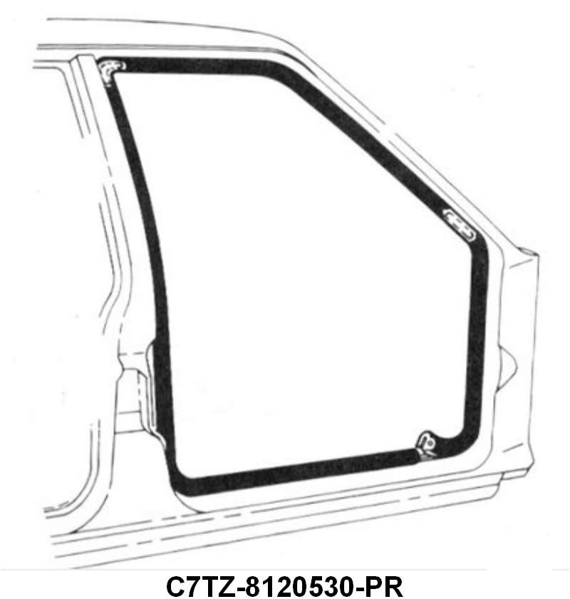 DOOR SEALS - 67-72 F-100/F-350 - MOUNTS ON CAB