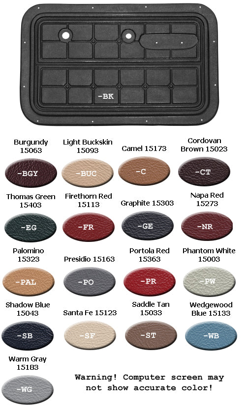 REPRODUCTION DOOR PANELS - 67 - PICKUP, BLACK