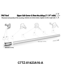 CAB CORNER MOLDING - 67 PICKUP RH OR LH