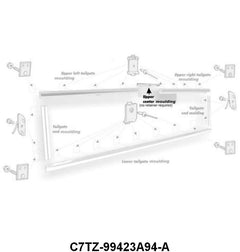 TAILGATE UPPER MOLDING - 67-69 F-10/F-250 UPPER CENTER ABOVE HANDLE