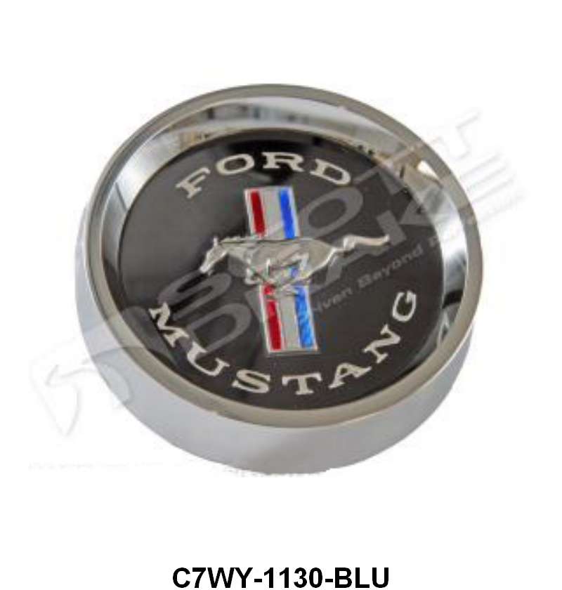 STYLE STEEL WHEEL CENTER EMBLEM - 66-69 MERCURY BLUE