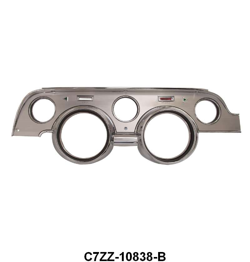 INSTRUMENT BEZEL - 67 MUSTANG DLX ALUMINUM