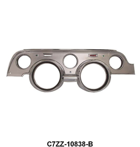 INSTRUMENT BEZEL - 67 MUSTANG DLX ALUMINUM