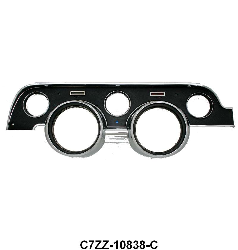 INSTRUMENT BEZEL - 67 MUSTANG BLACK