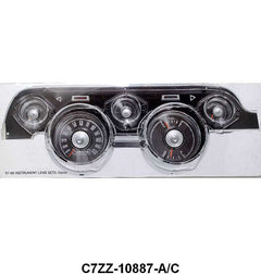 INSTRUMENT BEZEL LENS SET - 67-68 MUSTANG WITHOUT IN DASH TACH