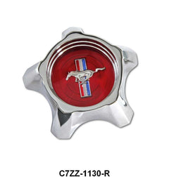 STYLE STEEL WHEEL CENTER EMBLEM - 67 MUSTANG RED