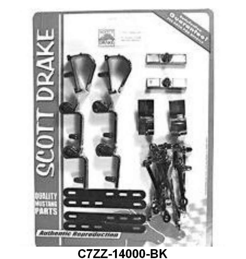 WIRE LOOM MOUNTING KIT FOR ENGINE COMPARTMENT - 67-68 MUSTANG