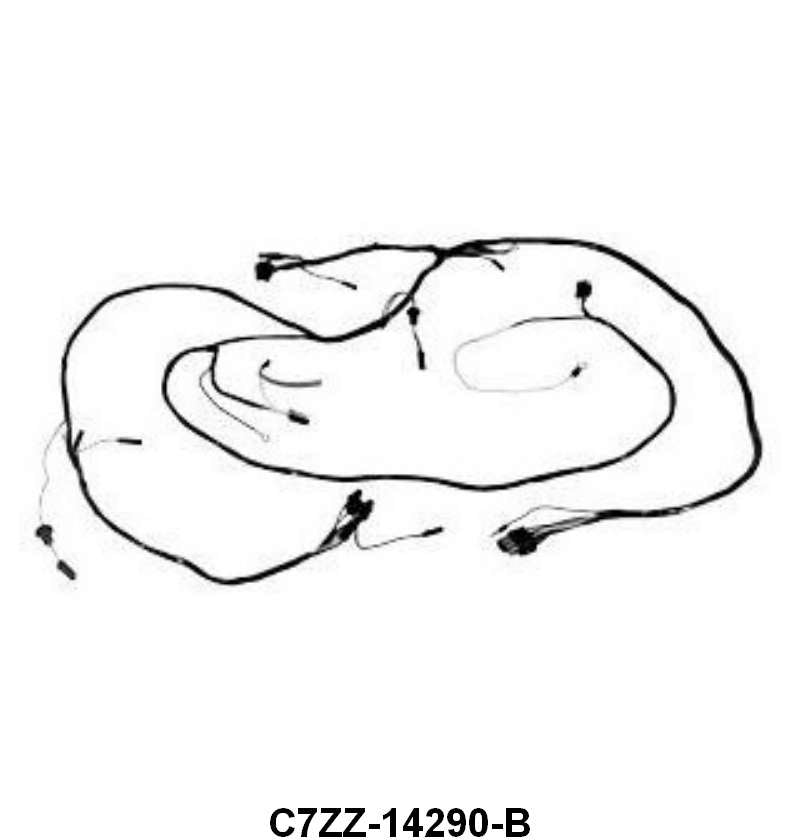 FIREWALL TO HEADLIGHT HARNESS - 67 MUST GT WITHOUT TACH