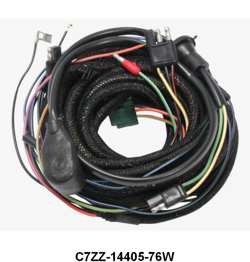 TAIL LIGHT WIRING HARNESS - 67 MUSTANG CONVERTIBLE WITH LOW FUEL WARNING