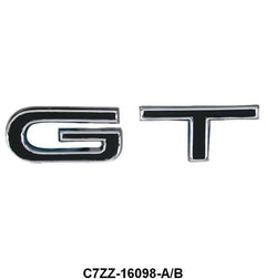 FENDER G.T. EMBLEMS - 67 MUSTANG/FAIRLANE/COUGAR,   2 PAIR REQ