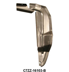 REAR OF FRONT FENDER SPLASH SHIELD - 67-68 MUSTANG LH