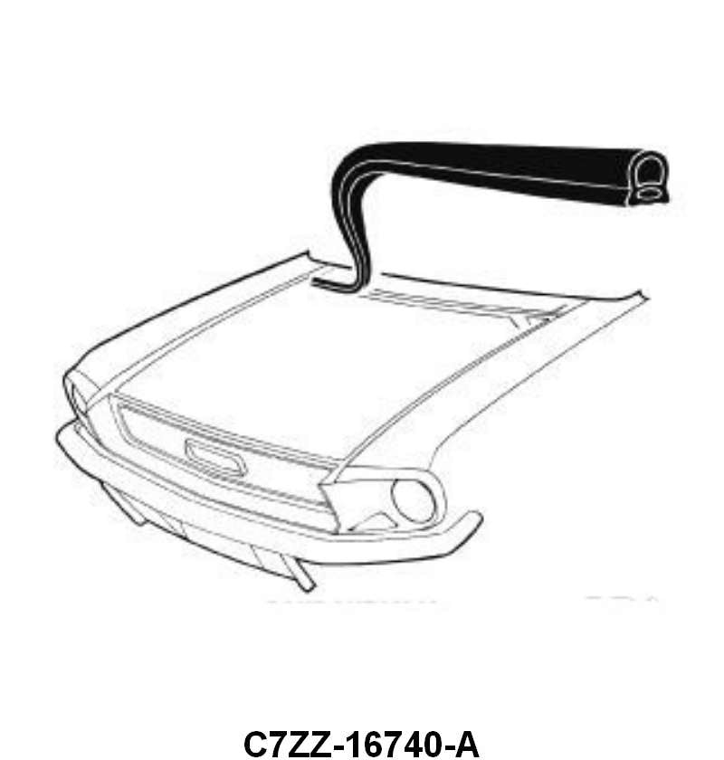 HOOD TO TOP OF FIREWALL SEAL (COWL LACE) - 67-68 MUSTANG