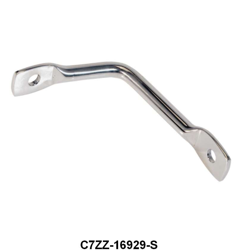 HOOD LATCH STRIKER ON HOOD - 67-68 MUSTANG STAINLESS