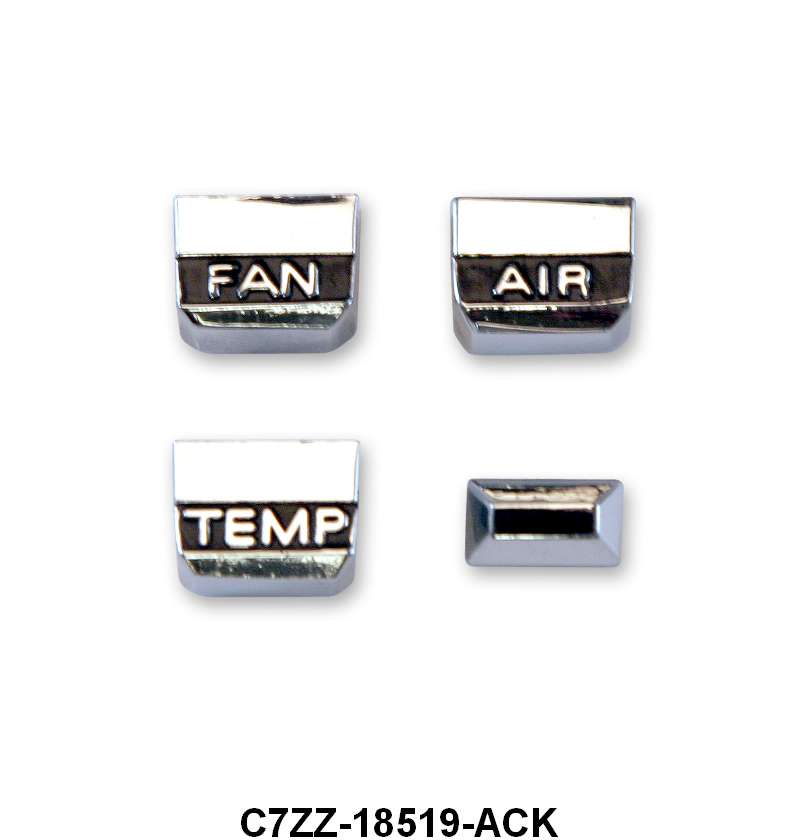 HEATER CONTROL KNOBS - 67 MUSTANG SET OF 4