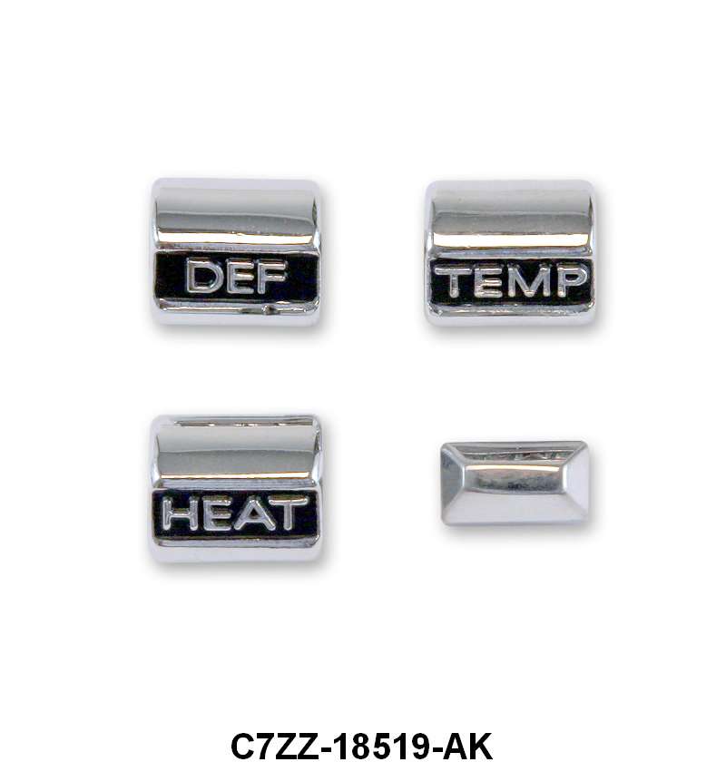 HEATER CONTROL KNOBS - 67 MUSTANG W/O A/C SET OF 4