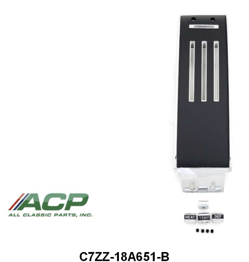 HEATER DASH PLATE WITH KNOBS - 67 MUSTANG W/O A/C W/KNOBS