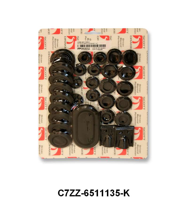 FLOOR PAN GROMMET SET - 67 MUSTANG KIT OF 29 PIECES