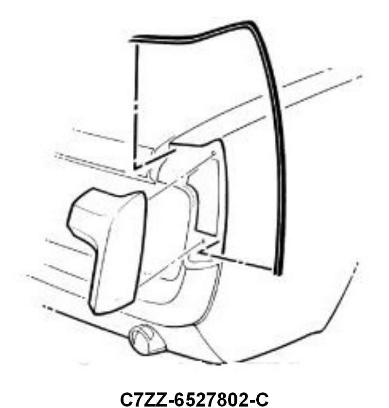 QUARTER PANEL EXTENSION TO BODY SEAL - 67-68 MUSTANG