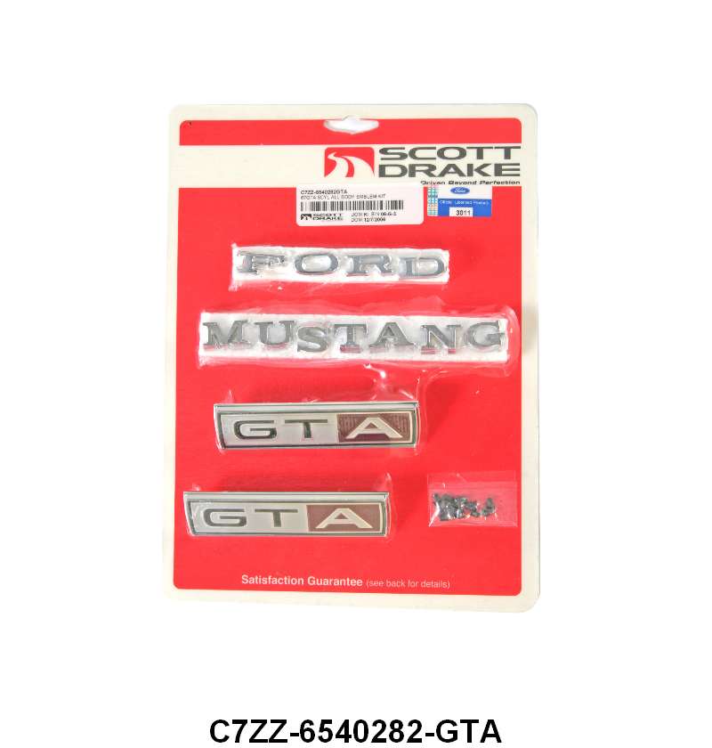 MUSTANG EMBLEM KIT - 67 MUSTANG "GTA"