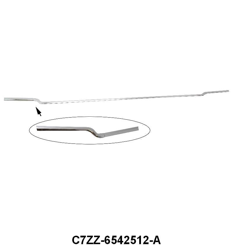 TRUNK LID MOLDING - 67-68 MUSTANG COUPE, CONVERTIBLE