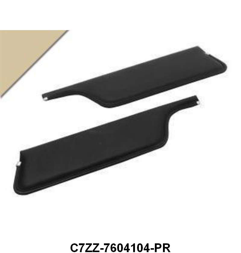 SUN VISORS - 67-68 MUSTANG CONV PARCHMENT