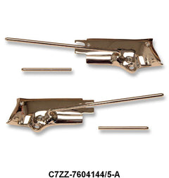 SUN VISOR BRACKETS - 67-68 MUST CONV CHROME