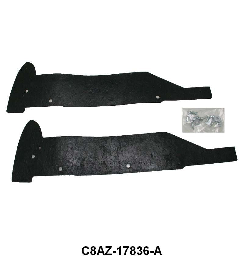 REAR STONE DEFLECTOR RUBBER ENDS - 68 GALAXIE EXCEPT WAGON
