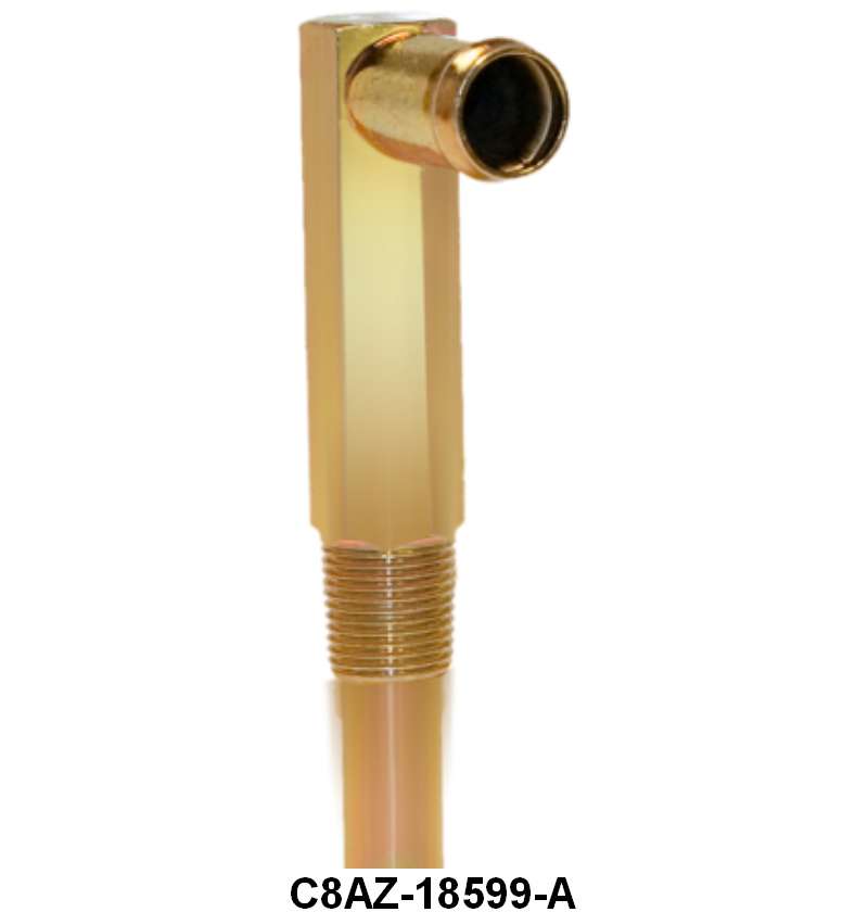 INTAKE MANIFOLD HEATER HOSE FITTING - 67-69 ALL 390/428 GOLD